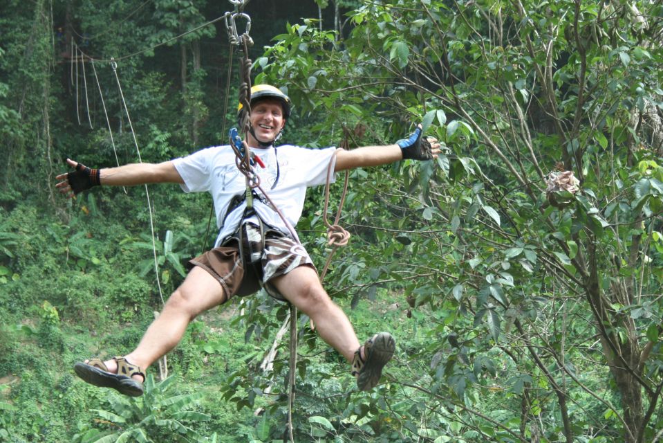 Full Day Rafting, Zipline, Waterfall, ATV, and Elephant Trekking Experience in Phang Nga