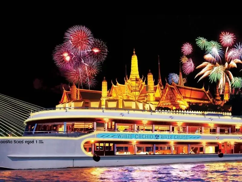 Bangkok Arrival Transfer with Bangkok River by Night Dinner Cruise