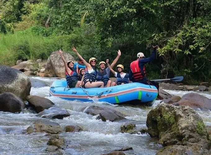 Monkey Cave, Rafting, Zipline & Waterfall in Phuket