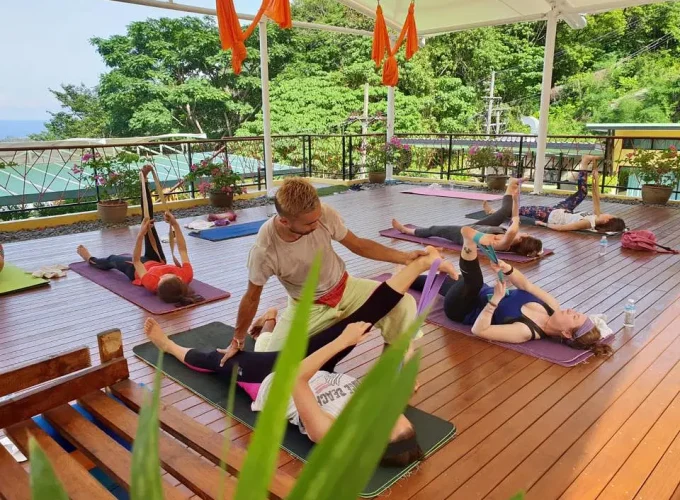 Yoga Class in the Rooftop Yoga Studio