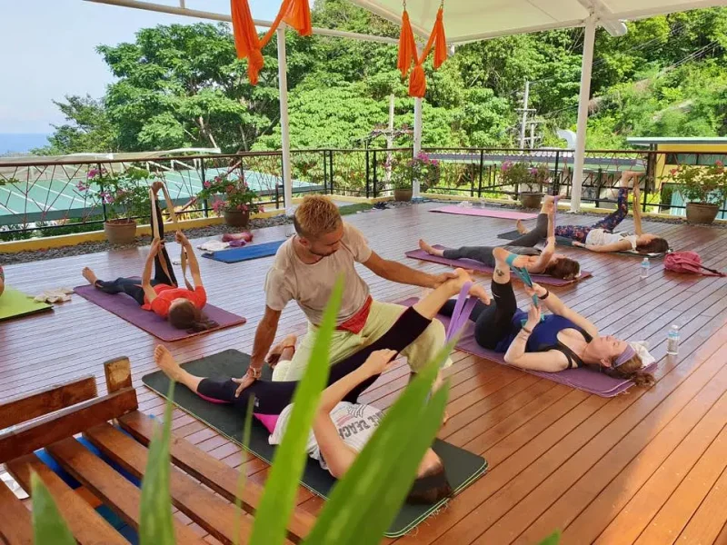 Yoga Class in the Rooftop Yoga Studio